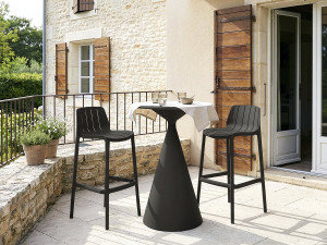 Stół ogrodowy bistro ⌀80 cm "Néora" - Czarny 2