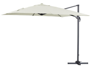 Parasol ogrodowy „Sun 3” - Z aluminium - Kwadratowy - 3 x 3 m - Ecru