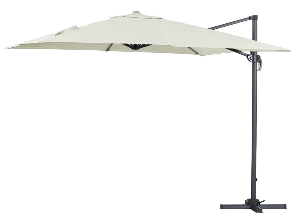 Parasol ogrodowy „Sun 3” - Z aluminium - Kwadratowy - 3 x 3 m - Ecru