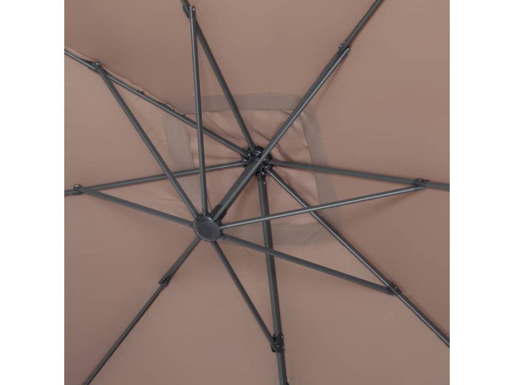 Parasol ogrodowy "Sun 4" - Prostokątny - 3 x 4 m - Szarobrązowy + Pokrowiec