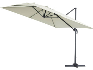 Parasol ogrodowy "Sun 3" z boczną nogą - Aluminium - Kwadratowy - 3 x 3 m - Ecru + Pokrowiec zabezpieczający 2