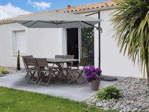 Aluminiowy parasol ogrodowy Sky 4" offset - 3 x 4 m - Szary 2