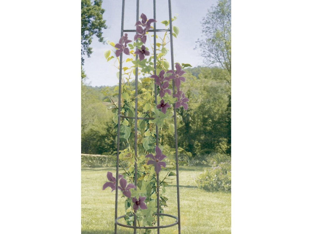 Wspornik dekoracyjny - "Obelisk" - Ø 0,41 x 2,00 m - Rdza antyczna