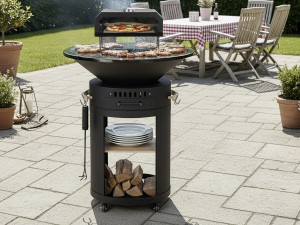 Grill plancha z piecem do pizzy "César premium" - Ø 81 cm - Czarny 2