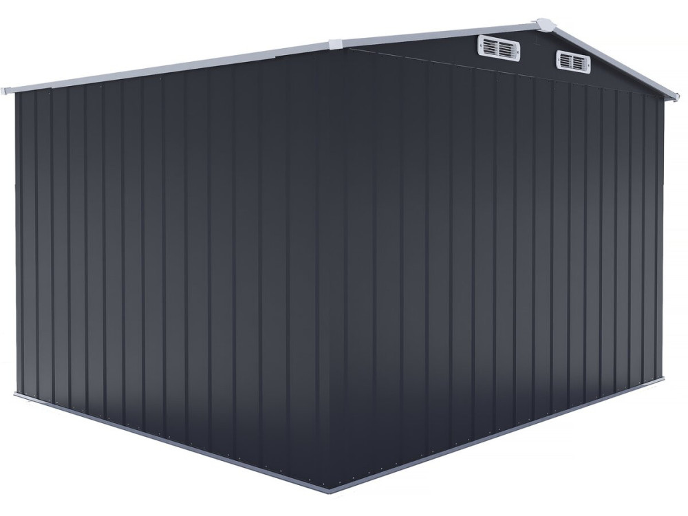 Metalowa szopa ogrodowa "Boston" z przesuwanymi drzwiami - 8 m² - Szara