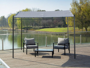 Pergola metalowa - 3 x 2,5 m - Szary 2