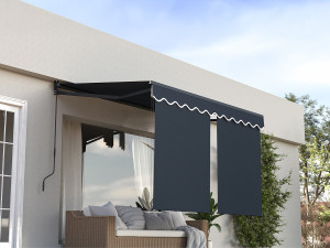 Markiza "Shadow" z aluminiową falbaną 2 x 3 m - antracytowa szarość 2