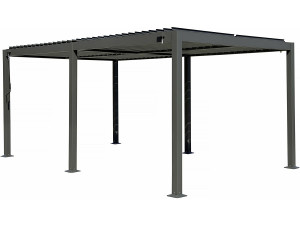 Samonośna aluminiowa pergola bioklimatyczna "Kensington" - 3 x 5 m - Szary