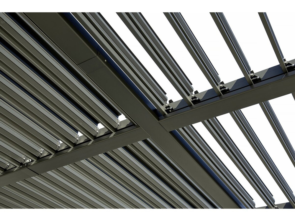 Samonośna aluminiowa pergola bioklimatyczna "Kensington" - 3 x 5 m - Szary