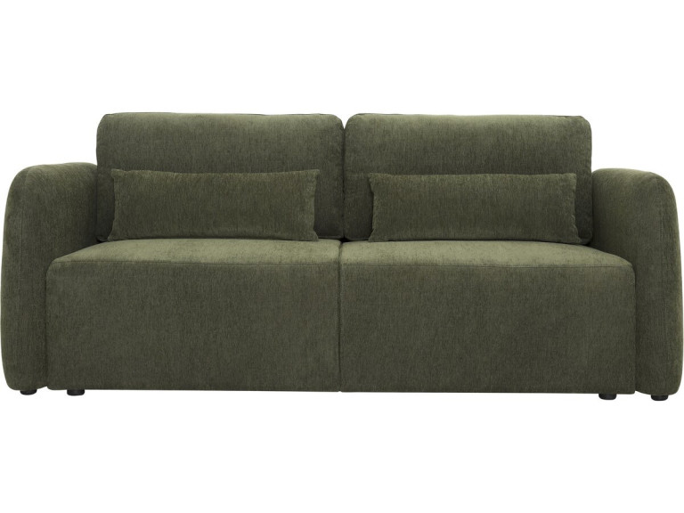 3-osobowa sofa prosta z funkcją rozkładania, obita tkaniną „Concorde” – zielona