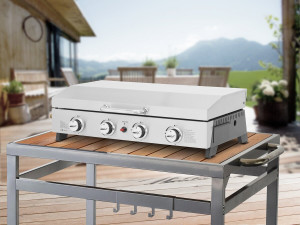 Patelnia gazowa 4-palnikowa "Fasto" z pokrywą - 10 kW - szara 2