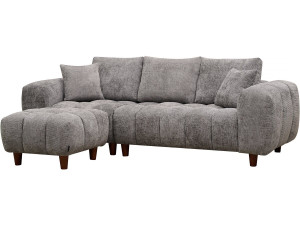 Otomana do prostej sofy „Matignon” - 70 x 70 x 46 cm - Szara 2