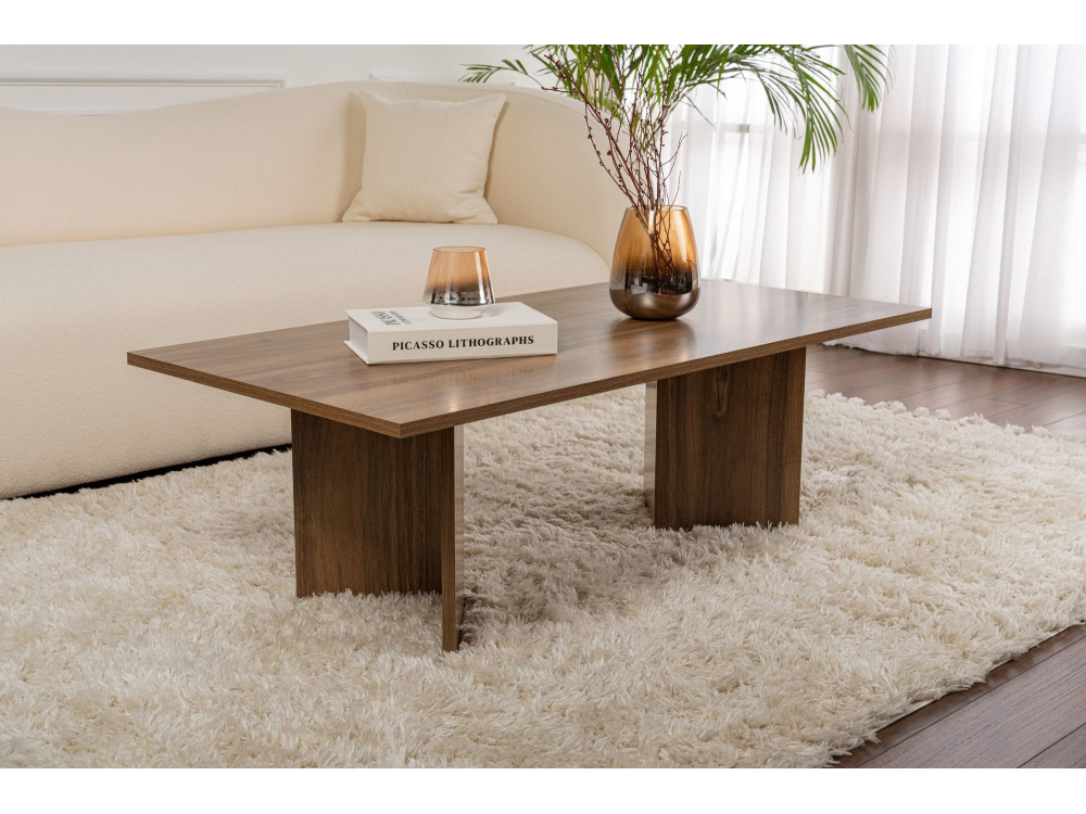 Drewniany stolik kawowy "Sabin" - 60 x 119 x 40 cm - Orzech