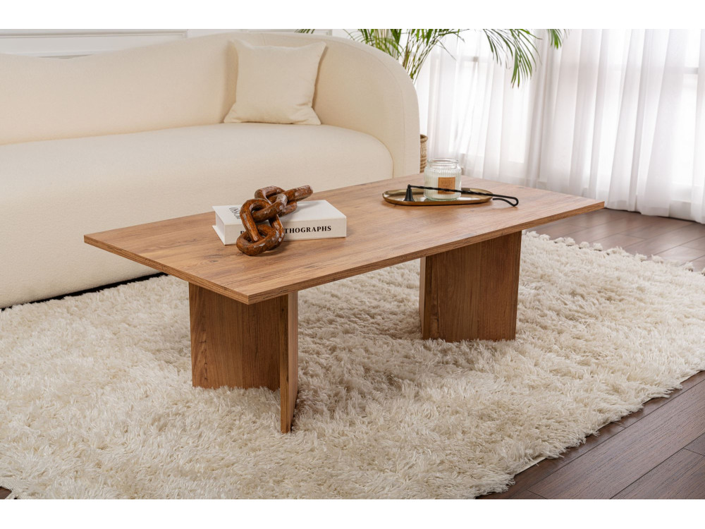 Drewniany stolik kawowy "Sabin" - 60 x 119 x 40 cm - sosna atlantycka