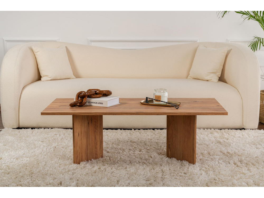 Drewniany stolik kawowy "Sabin" - 60 x 119 x 40 cm - sosna atlantycka