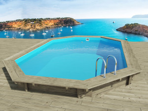 Drewniany basen "Miami 145" - 4,86 x 3,36 x 1,45 m