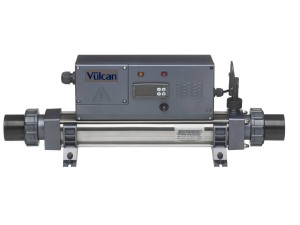 Grzejnik elektryczny "Vulcan Digital" - 29 x 24 x 65 cm - 6 kW trójfazowy - Szary