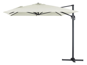 Parasol ogrodowy „Sun 4” - Z aluminium - Prostokątny - 3 x 4 m - Ecru