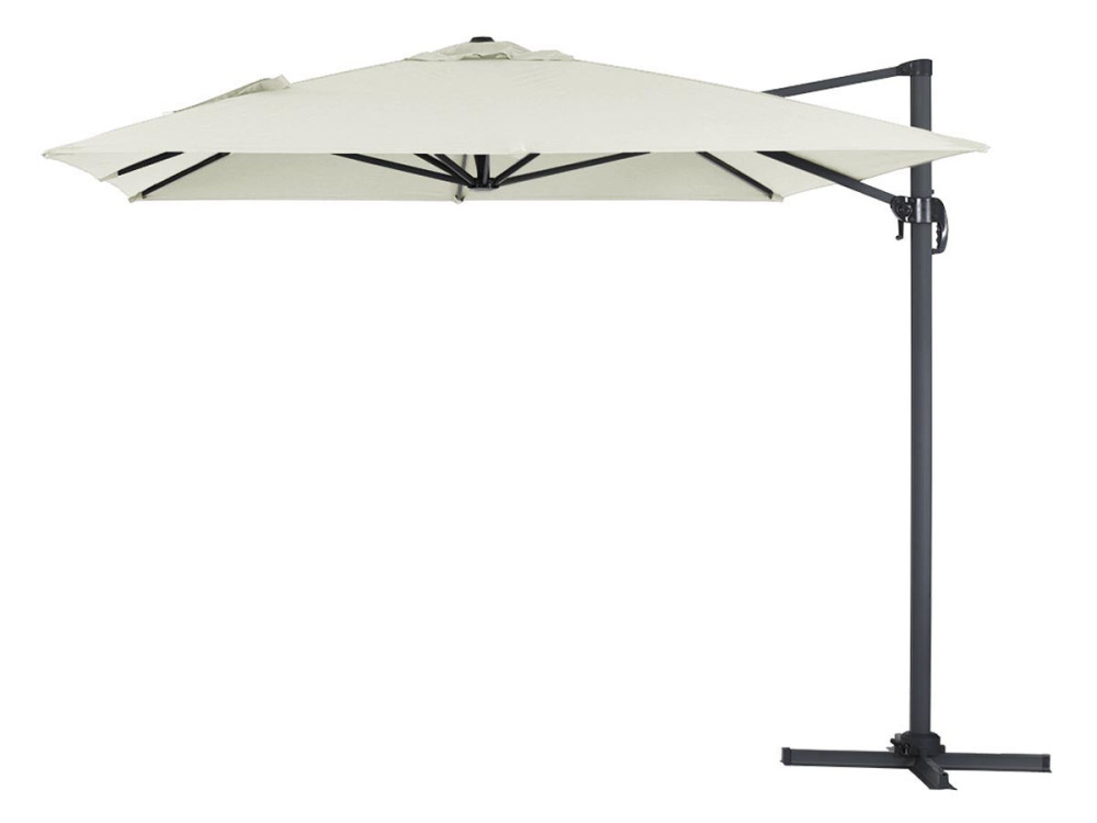 Parasol ogrodowy „Sun 4” - Z aluminium - Prostokątny - 3 x 4 m - Ecru