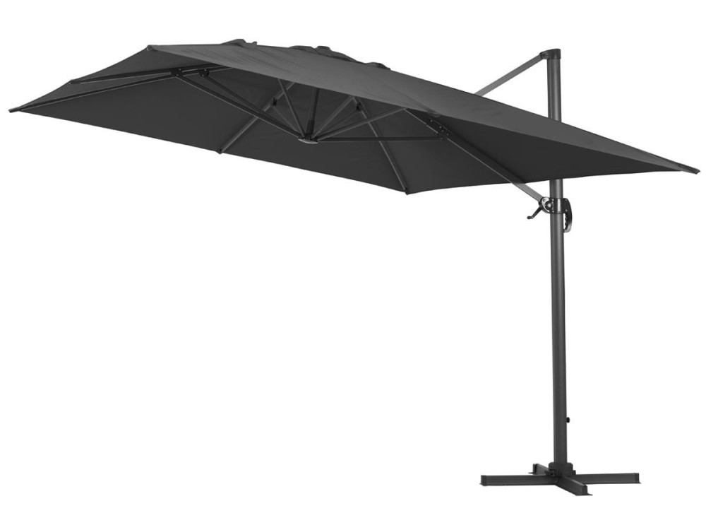 Parasol ogrodowy „Sun 4” - Z aluminium - Prostokątny - 3 x 4 m - Czarny
