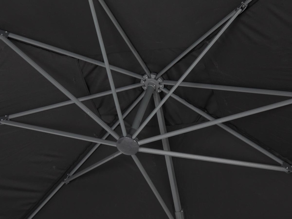 Parasol ogrodowy „Sun 4” - Z aluminium - Prostokątny - 3 x 4 m - Czarny