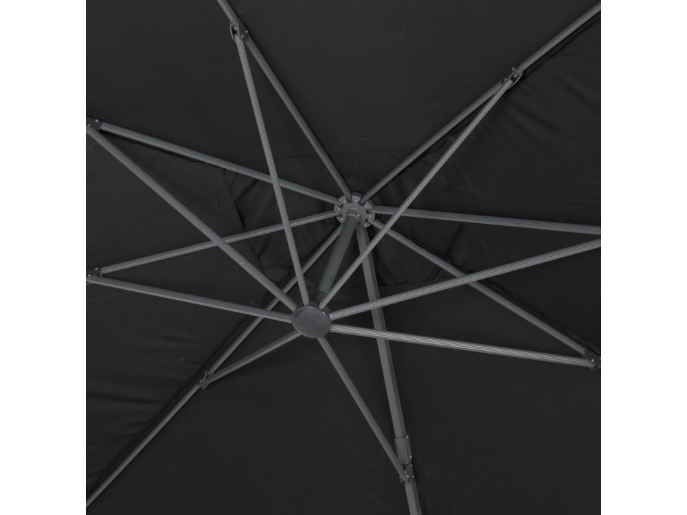 Parasol ogrodowy "Sun 4" - Prostokątny - 3 x 4 m - Czarny - Obciążniki w zestawie
