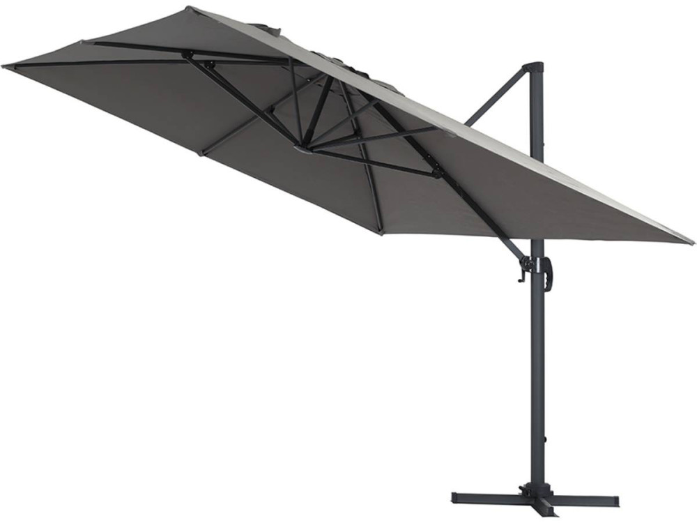 Parasol ogrodowy "Sun 4" - Prostokątny - 3 x 4 m - Pokrowiec - Szary