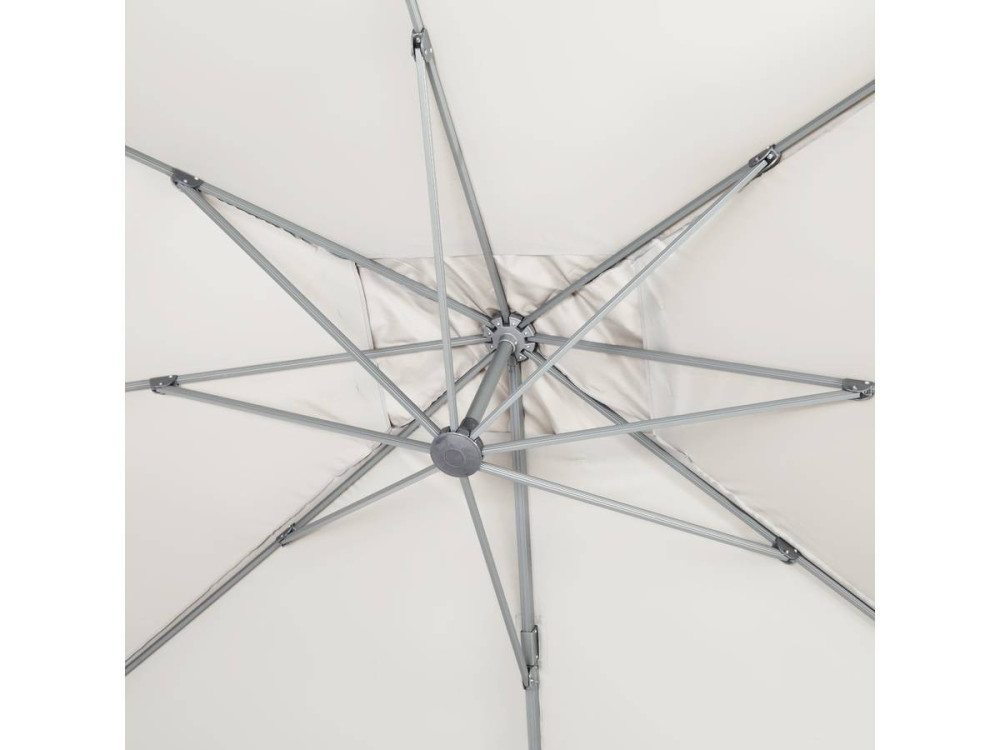 Parasol ogrodowy "Sun 4" z boczną nogą - Aluminium - Prostokątny - 3 x 4 m - Ecru + Pokrowiec ochronny