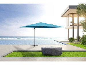 Parasol ogrodowy Sun 4" aluminiowy deportowany - Rectangle - 3 x 4 m - niebieski + pokrowiec 2