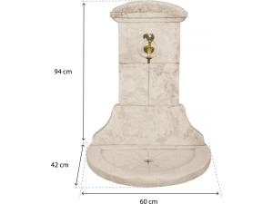 Fontanna "CHANTILLY" - odtworzony kamień - 60 x 42 x 94 cm 2