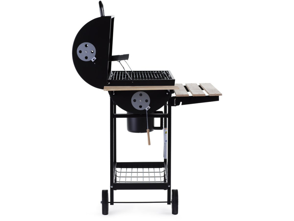 Grill na węgiel drzewny "King" - 95 x 63 x 105 cm - Czarny