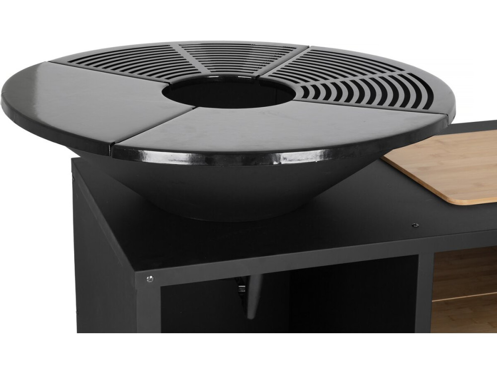 Grill na węgiel drzewny i drewno "Maréchal" - Ø 81 cm - Czarny