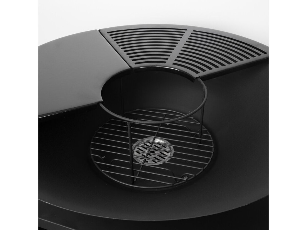 Grill na węgiel drzewny i drewno "Maréchal" - Ø 81 cm - Czarny