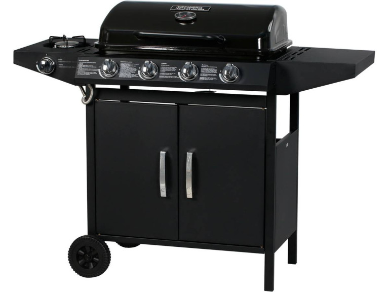 Grill gazowy Festa 5" - 5 palników w tym 1 boczny - 12,9 Kw- Czarny