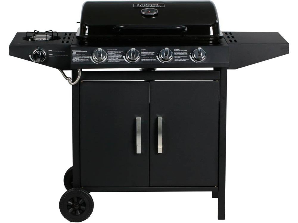 Grill gazowy Festa 5" - 5 palników w tym 1 boczny - 12,9 Kw- Czarny