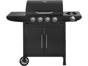 Grill gazowy "Feria 5" - 5 palników w tym 1 boczny - 14,5 kW - Czarny