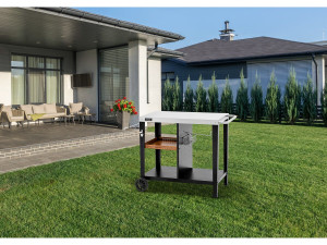 Wózek do grilla "Gelia" 117 x 59 cm - stal nierdzewna - czarny 2