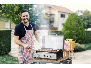 Kratka gazowa z 3 palnikami i metalową pokrywą "Fasto" - 7,5 kw - Szara 2