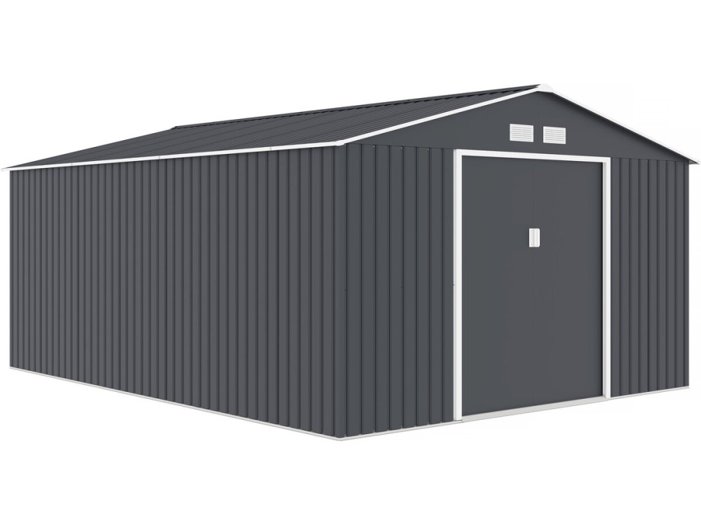 Metalowa szopa ogrodowa "Vegas" - 15 m² - Szara