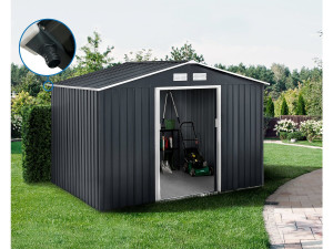 Metalowa szopa ogrodowa - "Vegas" - 7,06 m² z rynną - Szara 2