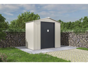 Metalowa szopa ogrodowa Nebraska - 4,07 m² - Beż/Szarość antracytowa 2