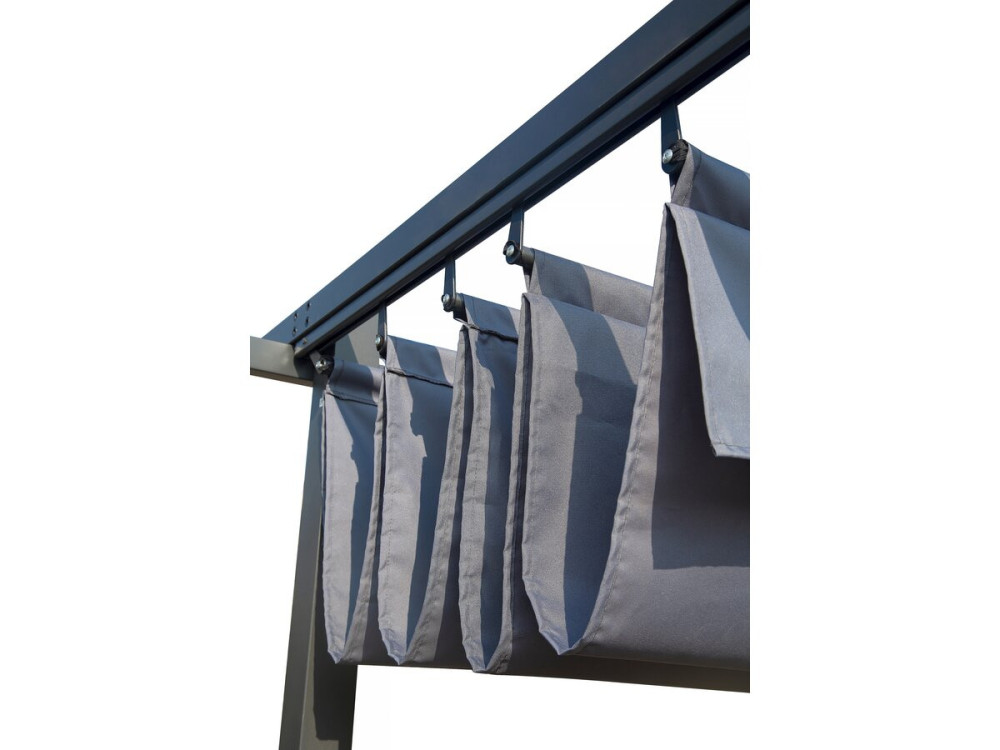 Pergola z rozsuwanym dachem - 3 x 4 m - Antracyt