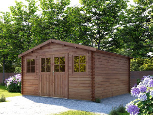 Szopa ogrodowa "Lormont" z brązowego drewna poddanego obróbce w autoklawie - 21,2 m² - 28 mm 2