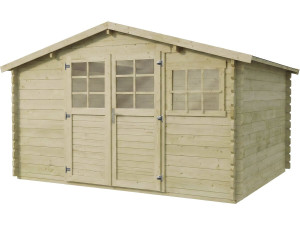 Drewniana szopa ogrodowa "Belmont" poddana obróbce w autoklawie - 12,53 m² - 34 mm