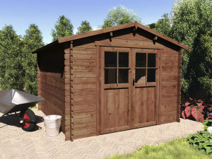Drewniana szopa ogrodowa "Willow" - 9,3 m² - 28 mm - Brązowy 2