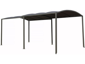 Rozkładana metalowa wiata samochodowa "Mathis" - 303/566 x 295 x 240 cm - Antracyt
