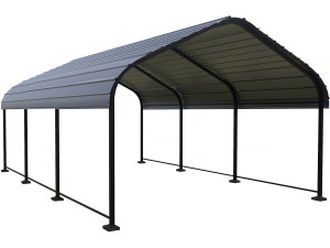 Metalowa wiata samochodowa "Phoenix" - 13,5 m² - Szara