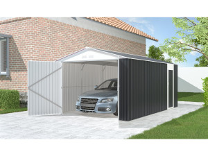 Garaz metalowy „Houston” 15,36 m² - Antracyt 2