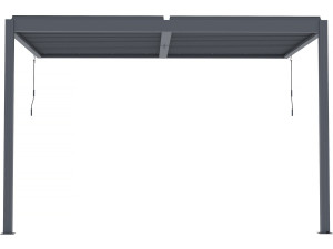 Pochylona pergola bioklimatyczna z LED "Windsor" - 3 x 4 m - Antracyt