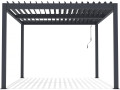 Pergola bioklimatyczna "Windsor" z aluminium z oświetleniem ledowym 3 x 4 - szara